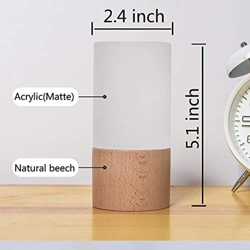 Lámpara De Mesa De Madera Led Pequeña, Luz De Noche De Noche