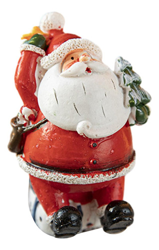 Estatua Pequeña De Resina De Papá Noel, Adorno De Estilo C