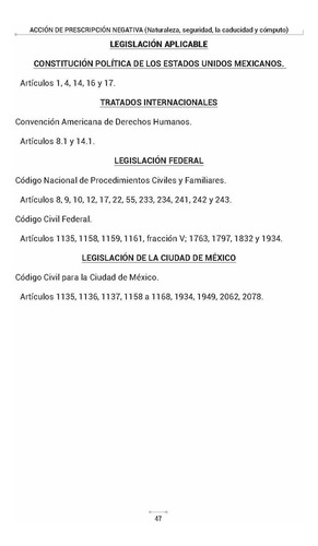 Acción De Prescripción Negativa. (naturaleza, Seguridad Jurídica, La Caducidad No Interrumpe Y Cómputo)