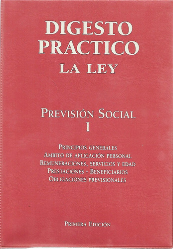 Digesto Practico Previsión Social - 3 Tomos La Ley 