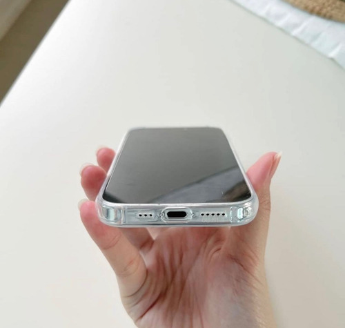 Funda Diseño Corazón Plateado Declear Para iPhone 15 Pro Max