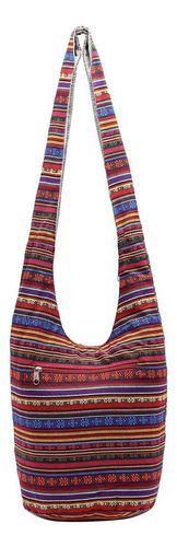 Bolso De Hombro De Lino Y Algodón Bohemio Hippie