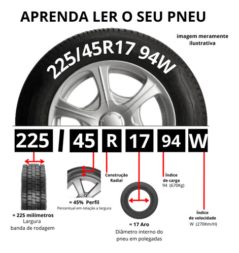 Pneu Xbri 225/45r17 94w Sport Plus F1 Corolla Civic