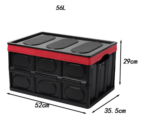 Caja Plegable Para Almacenamiento Con Tapa, Cubierta Pp 56l