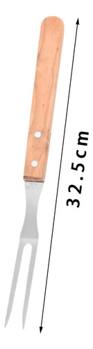 Tenedor De Acero Inoxidable Con Mango De Madera Compatible