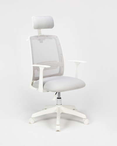 Sillon Mint Gerencial Blanco Cabezal Cuelga Saco Neumatico