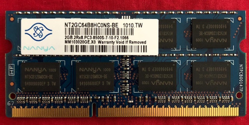 Memoria Ram Notebook Nanya Ddr3 1066mhz 2gb