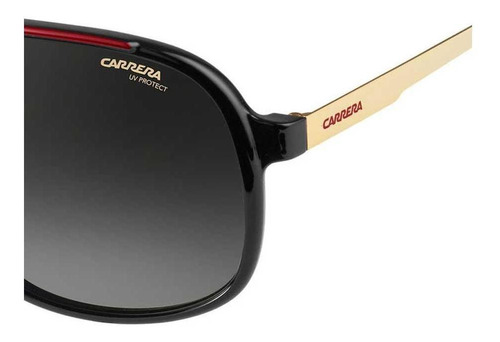 Gafas de sol Carrera 1007s 807-62, color negro, color de la montura, color negro, color de la varilla, color dorado de la lente, color negro, diseño del océano