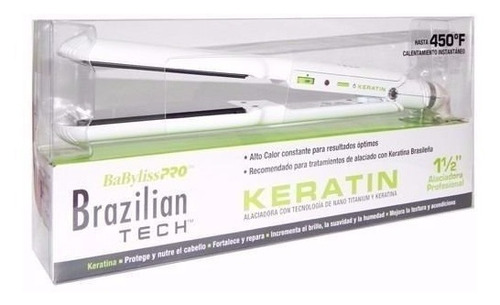 BaBylissPRO Nano Titanium 9559 Keratin Brazilian Tech BABNT9559 - Blanco - 220V