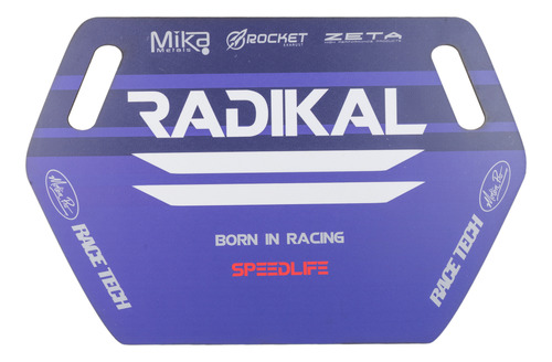 Pitboard Placa Pizarra Marcador Motocross Azul Radikal