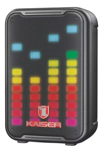 Bafle Kaiser Msa-0108 Con 7 Efectos De Luz Audiorítmica Color Negro