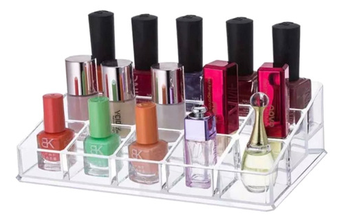 Organizador 15 Esmaltes Maquillaje Cosméticos Acrílico Clear