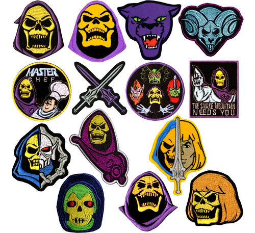 Parche Skeletor Villano He-man Motu Retro Bordados X Unidad