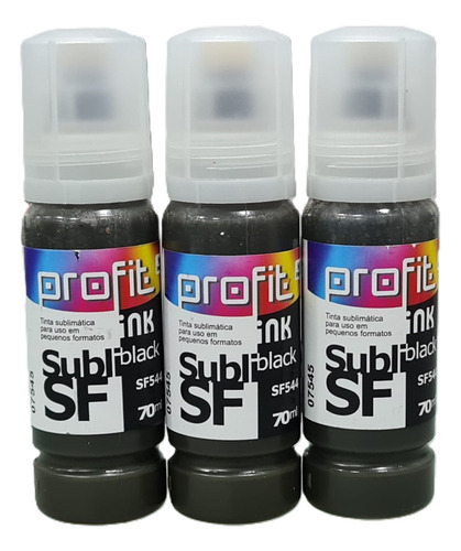 Tinta Sublimática Profit Subli Sf L3150 L4260 70ml Preta