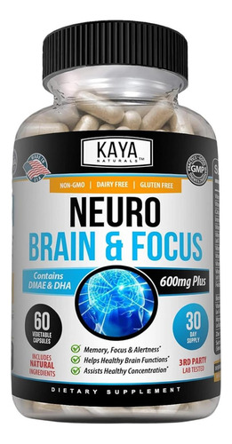 Kaya Naturals - Neuro Brain para memoria y concentración - Cápsula
