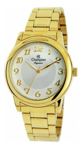 Relogio Feminino Dourado Champion Analógico Cn26804h