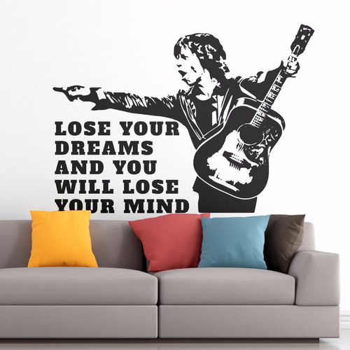 Vinilo Decorativo Musica Stencil Rolling Stones Rock Frases