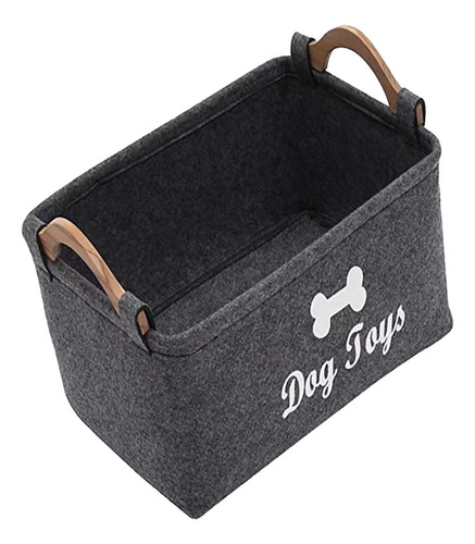 Cesta De Almacenamiento De Juguetes Para Perros, Negro