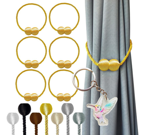 6 Abrazaderas Magnéticas P Cortinas Sujetadores Cortina Clip