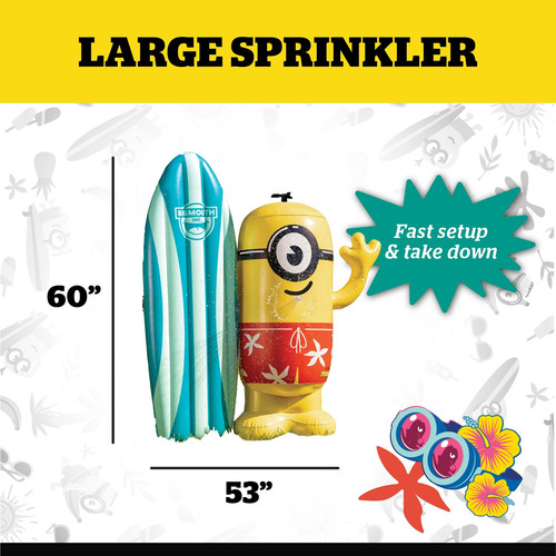 Bigmouth Inc. Minions Inflable Para Alberca Con Aspersor