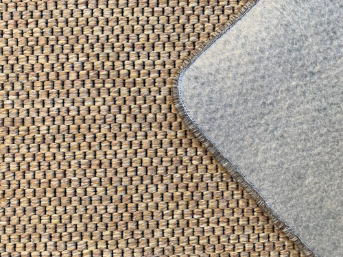 Imagen 5 de 8 de Alfombra Simil Yute Rustica Beige Sisal 150x200cm