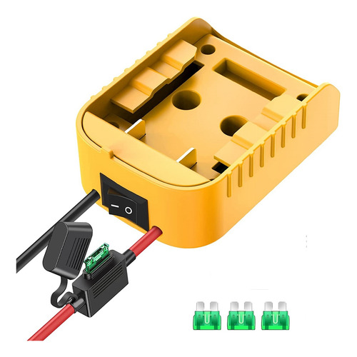 Adaptador De Batería Con Fusible E Interruptor Para Dewalt 2