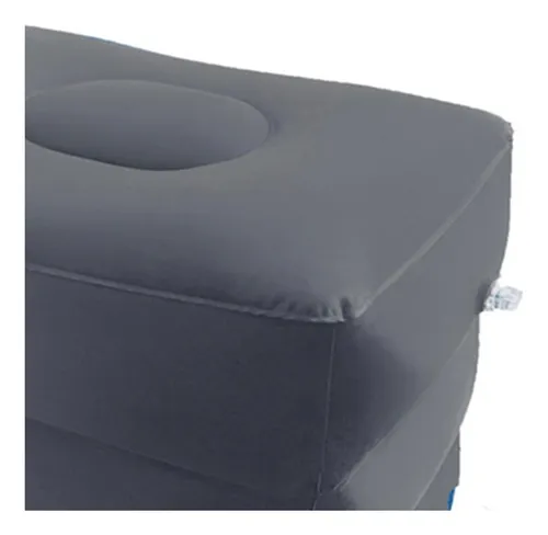 Reposapiés Inflable De 3 Capas, Almohada Gris Oscuro