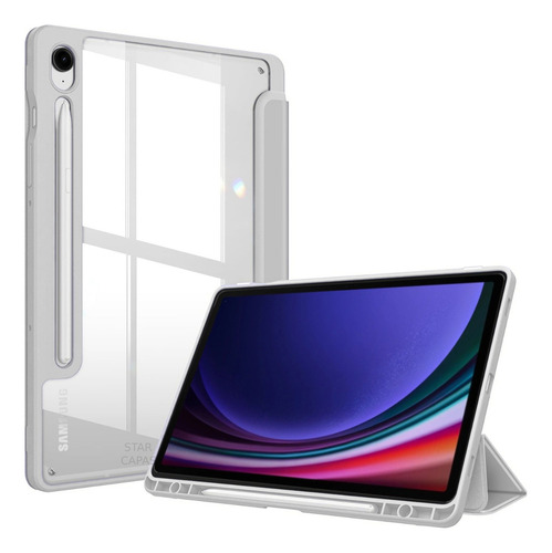 Capinha Com Slot Para Tablet Samsung S9 Fe 10.9 X516 X510 Cor Cinza