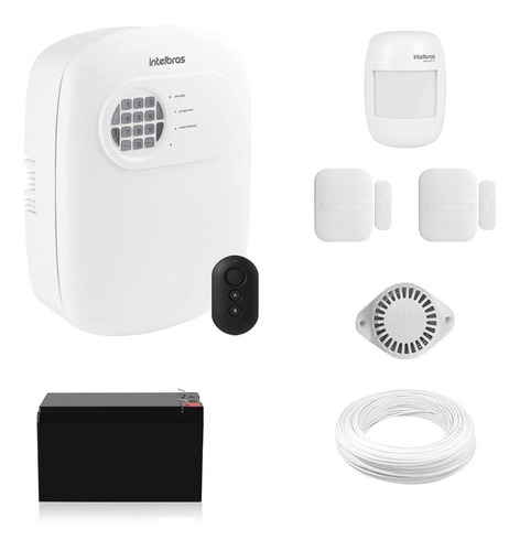 Kit Alarme Residencial Intelbras 24 Net 3 Sensor Sem Fio Bat