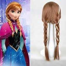 Peluca Disfraz De Ana Frozen Para Niña O Adulto + Capa