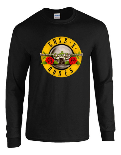 Camibuso Negro Camiseta Manga Larga  Guns N` Roses.m2