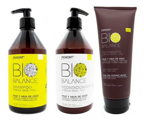 Primont Bio Balance Shampoo Enjuague Tratamiento Vegano Seco