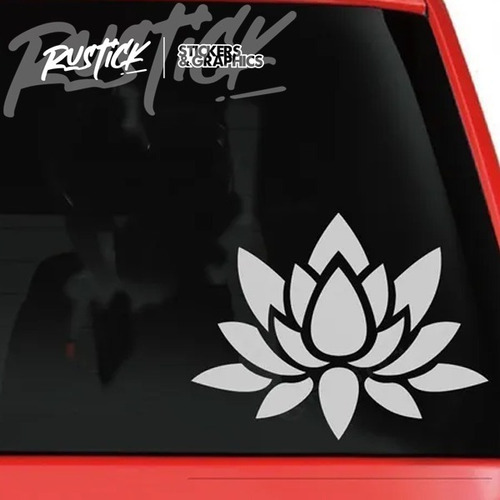 Calco Flor De Loto Yoga Zen Ploteo Tatoo Tuning Sticker 2x1 