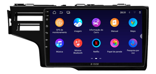 Multimidia Honda Fit 15/20 9p Android Carplay Octacore + Ré