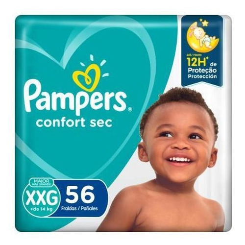 Pampers Pañales Confort Sec Xxg X56