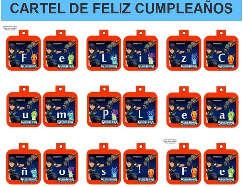 Kit Imprimible Bajo Terra Slug Terra Fiesta 3x1