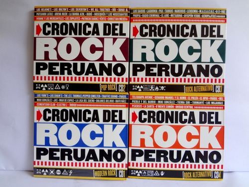 4 Cd´s Colección Crónica Del Rock Peruano 2001 Tdv Perú