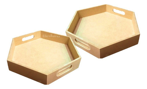 Bandeja Hexagonal Fibrofacil  25 X 29 Cm - Desayunos