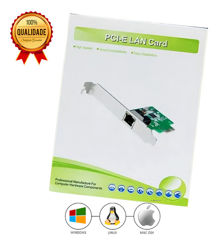 Placa De Rede Pci Express Lan Card 10/100/1000
