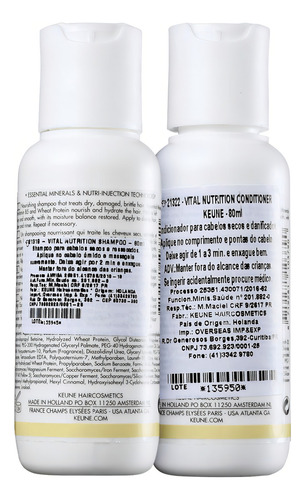 Kit Care Keune Vital Nutrition Shampoo E Conditioner 2x 80ml