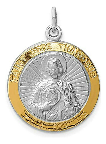Collar Medalla San Judas Tadeo En Plata De Ley 925