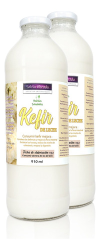 Kefir De Leche Probiótico Natural 910ml Sin Azucares 2 Und