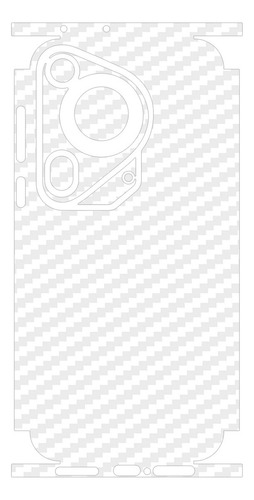 Skin Fibra De Carbono Para Huawei Pura 70 Ultra Color Transparente