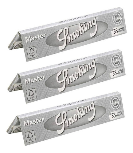 Tubo  Papel De Fumar Para Armar Smoking Silver Master 1.25 R