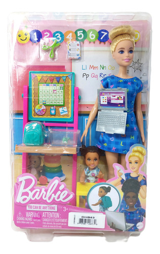 Barbie Profesiones - Maestra Cabello Rubio C/ Bebé - Muñeca (Usado)