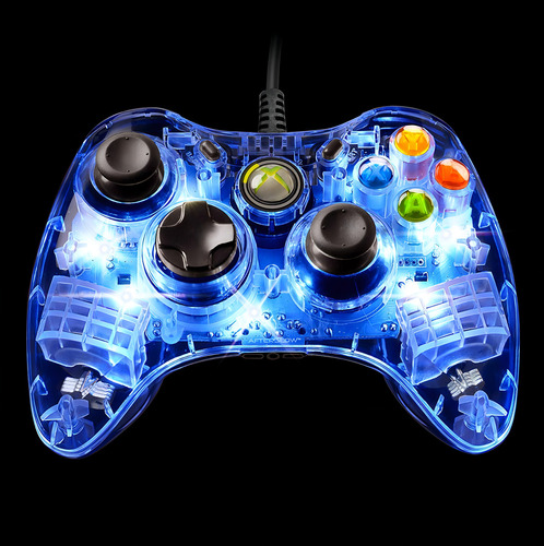 Control Alambrico Afterglow Xbox 360 Azul, Verde , Rojo Color Azul