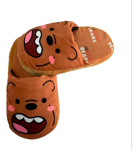 Pantufla Osos Escandalosos Polar Panda Pardo Unitalla 21-25m