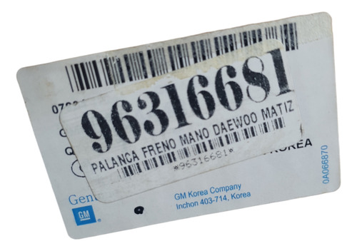 Palanca Freno De Mano Chevrolet Matiz Original