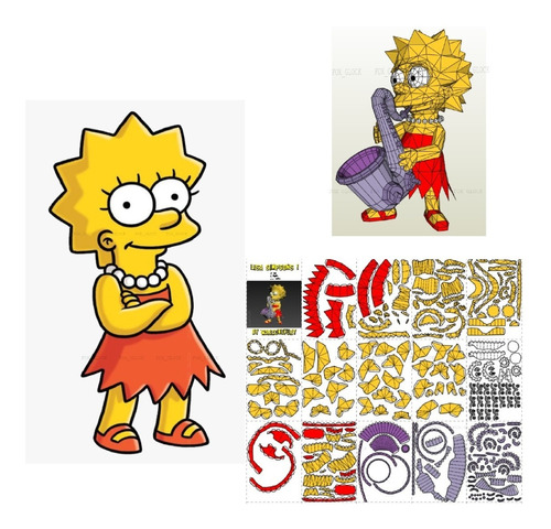 Lisa Simpsons  35 Cm Papercraft