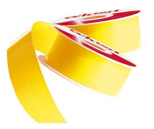 Liston Decorativo Celosa Liso No.9 50mts Patron 019 Janel Color Amarillo Intenso